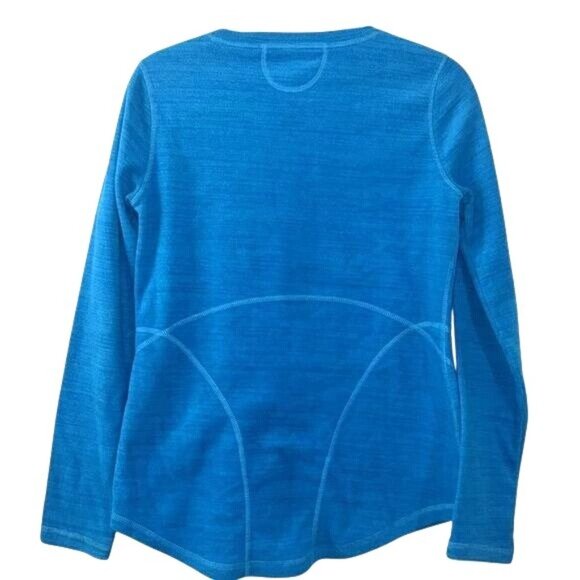 Tek Gear Womens Blue Long Sleeve V-Neck Activewear Shirt S Polyester - Picture 5 of 6